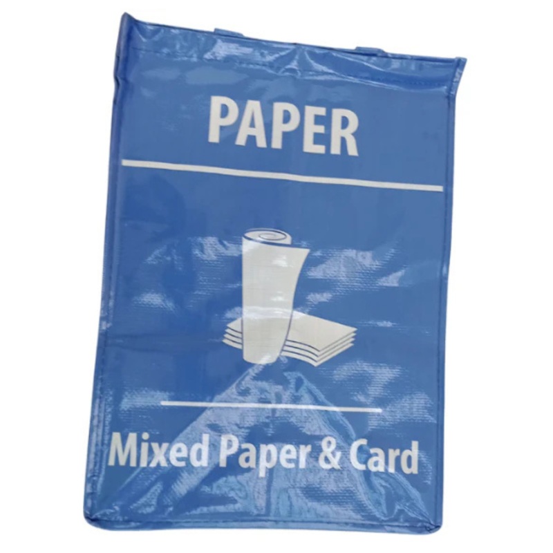 Blue Recycle Bag Mixed Paper + Card