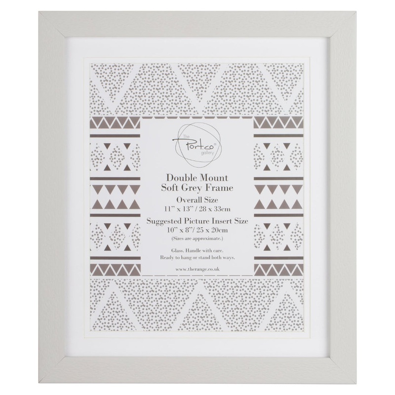 Double Mount Frame White  11x13 Inches