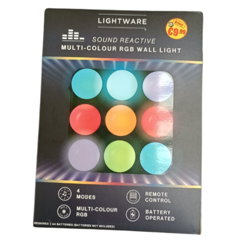 Multi-Colored Sound Reactive Wall Light