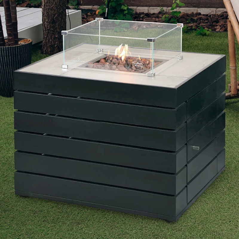 Muztag Oslo Gas Firepit Table with a Free Cover