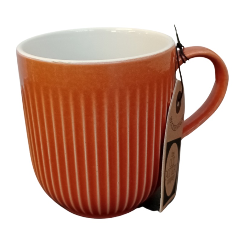 Nevada Ribbed Mug Tomato Red