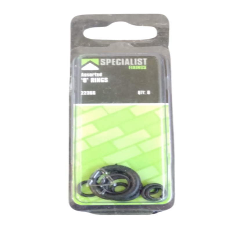 O Ring Assorted Pack of 8  Durable Rubber Seals