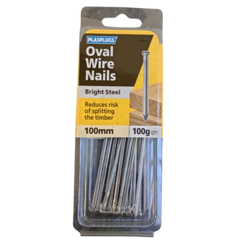 Oval Wire Nail STL 100mm  100g