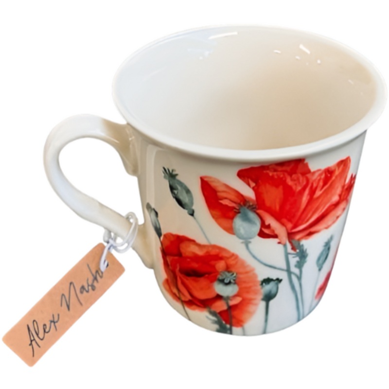 Paris Floral China Mug 11oz  Elegant Ceramic Mug