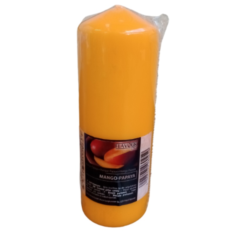 Pillar Candle Mango-Papaya Scented  60/165mm