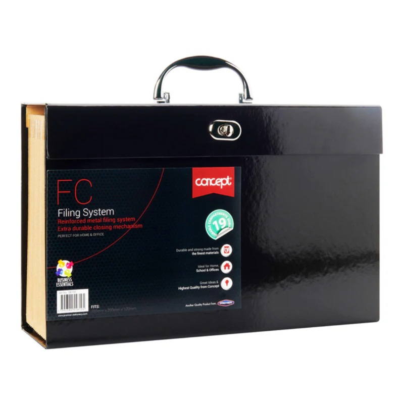 Concept 19-Pocket Expanding File  Black
