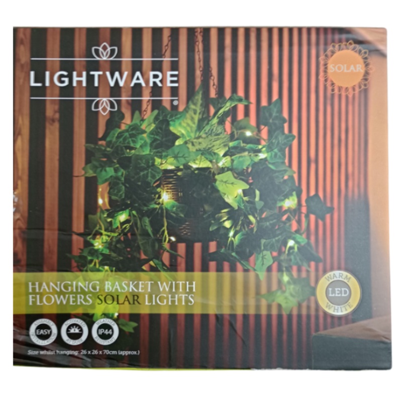 Hanging Basket with Flower Solar Light