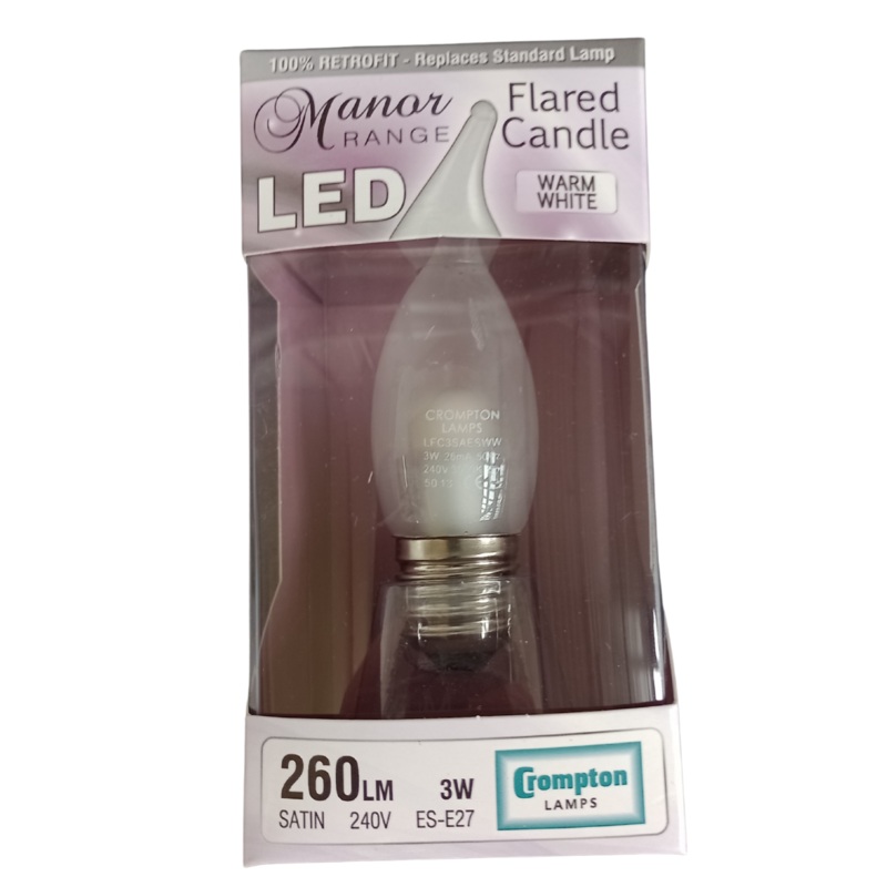 LED Flared Candle Bulb 3W ES-E27