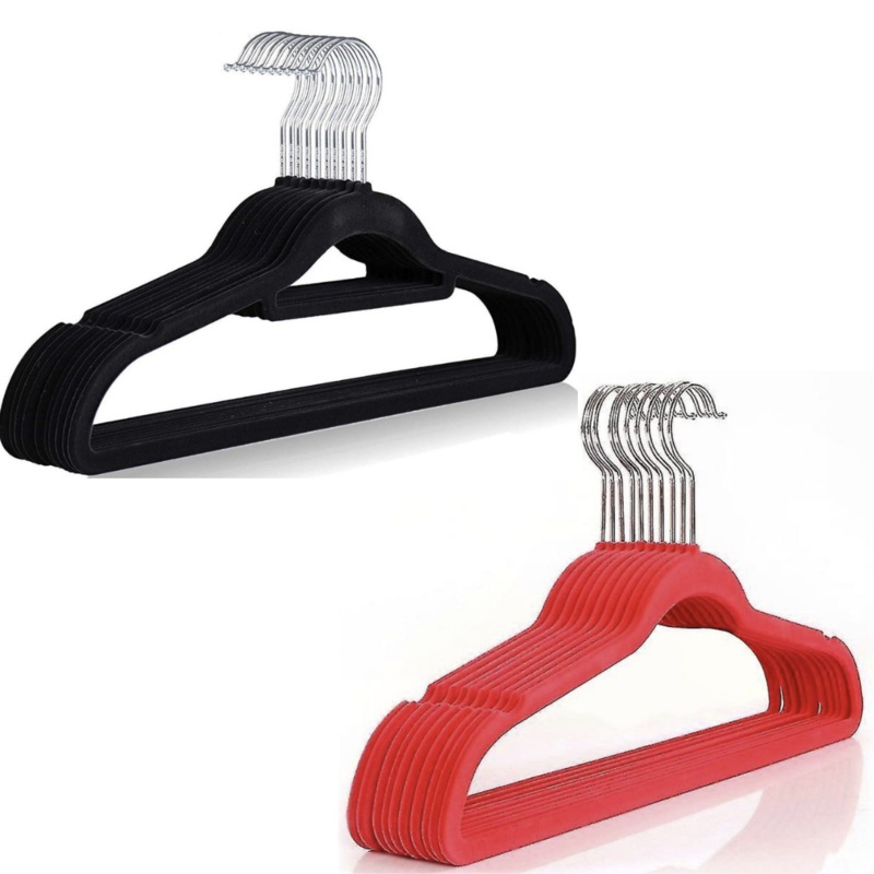 10 PACK Flocked Hangers