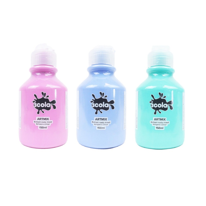 Scola Readymix Pastel Paint Set  3x150ml Bottles