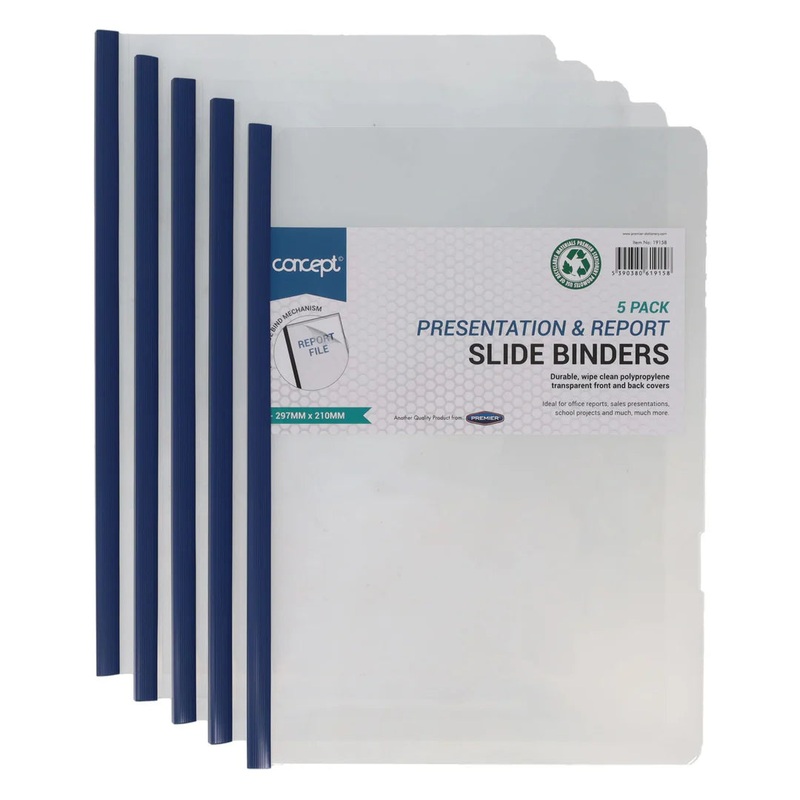 Concept Presentation & Report Slide Binders  5 Pack