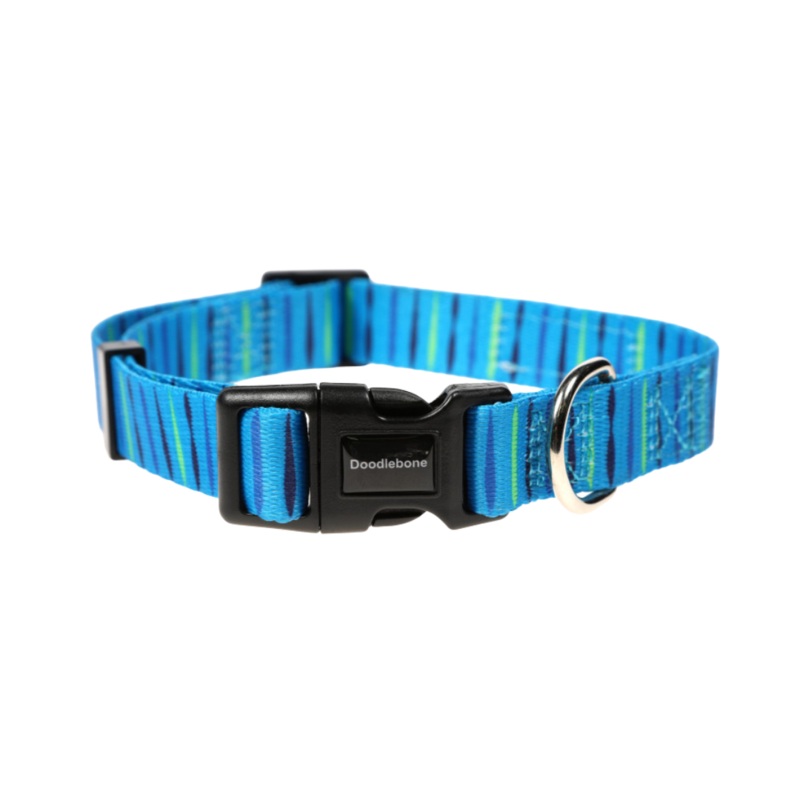 Doodlebone Originals Collar  Blue Stripes (Size 3-6)