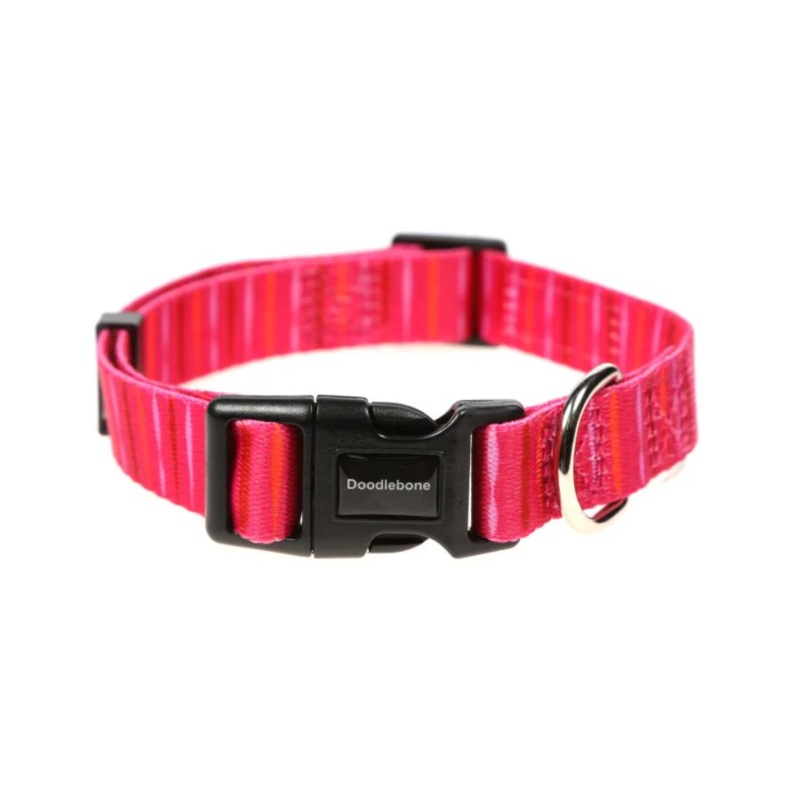 Doodlebone Originals Collar  Pink Stripes (Size 3-6)