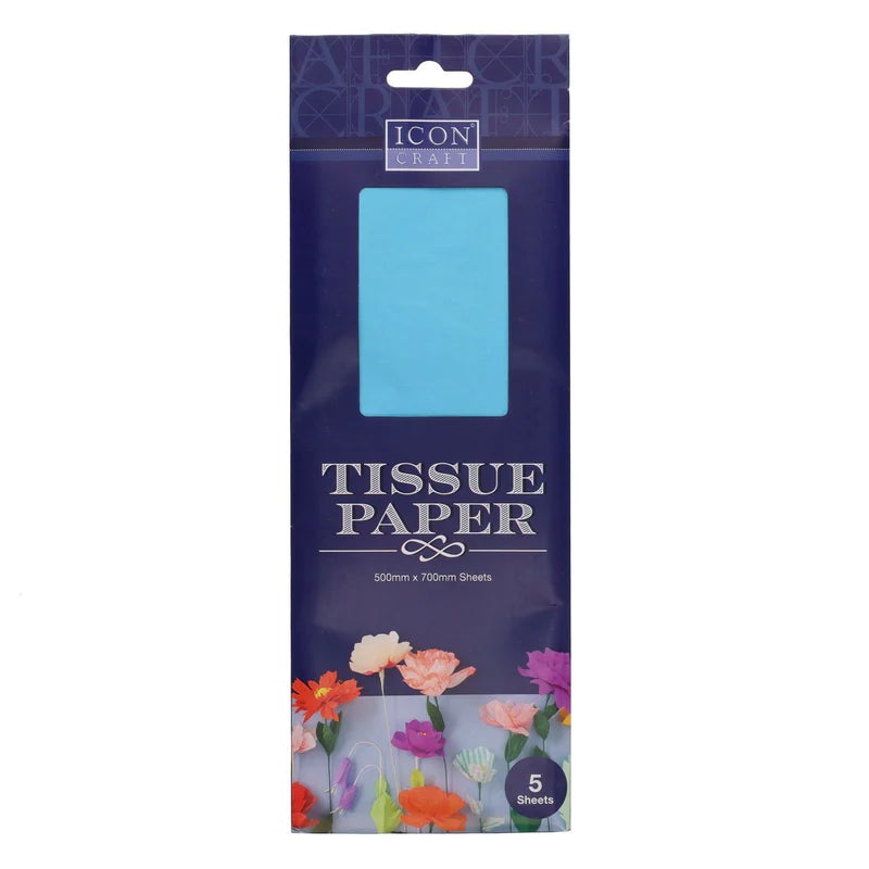 Icon Craft Tissue Paper Baby Blue 5 Pack