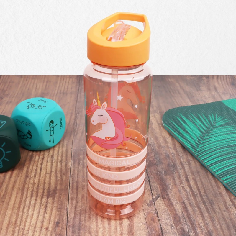Myga Kids Wrist Band Bottle Orange w Unicorn