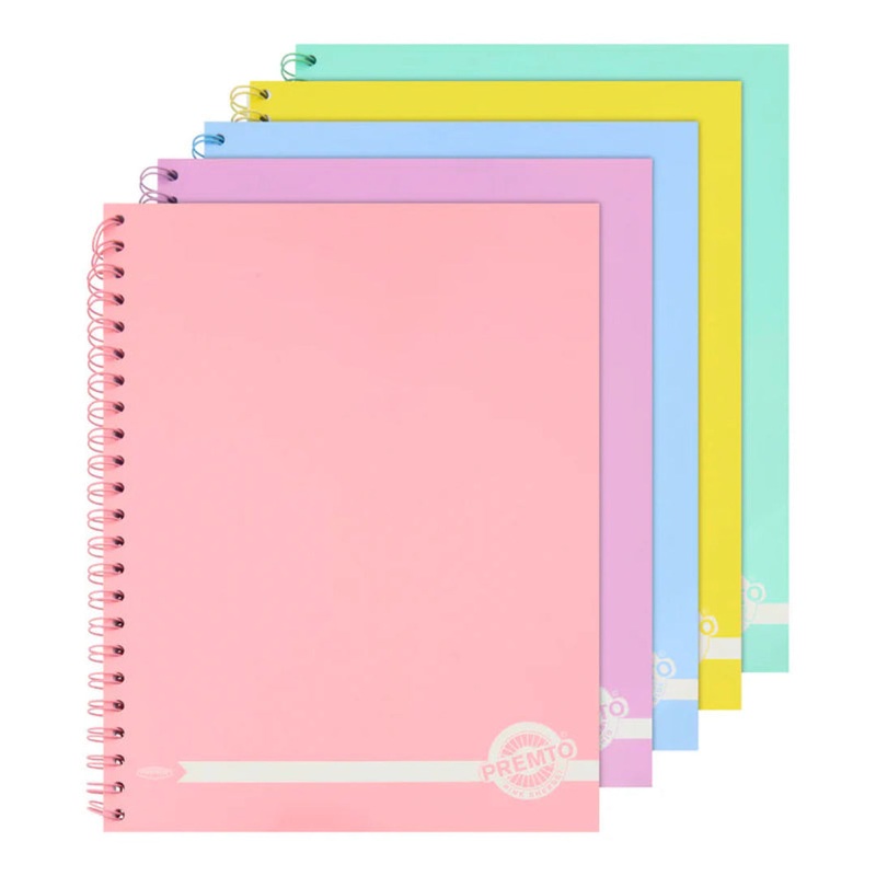 Premto Pastel A4 Wiro Notebook  200 Pages