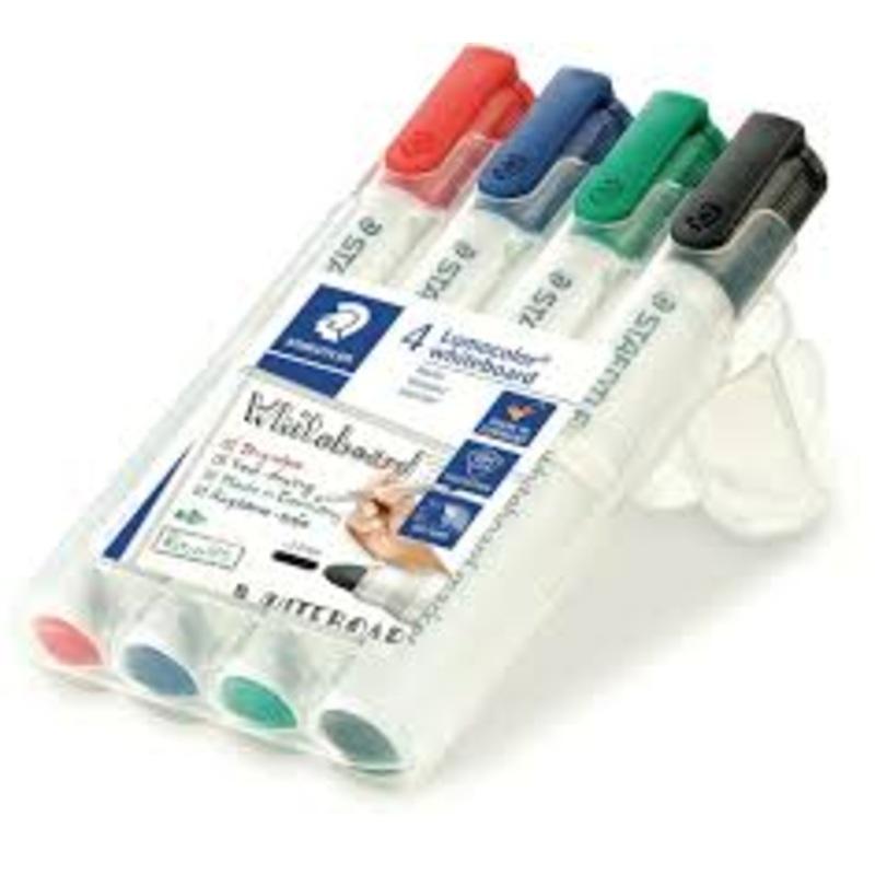 Staedtler 4-Pack Assorted Whiteboard Markers