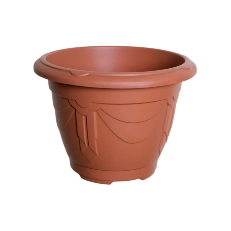 33CM Round Venetian Planter  Terracotta