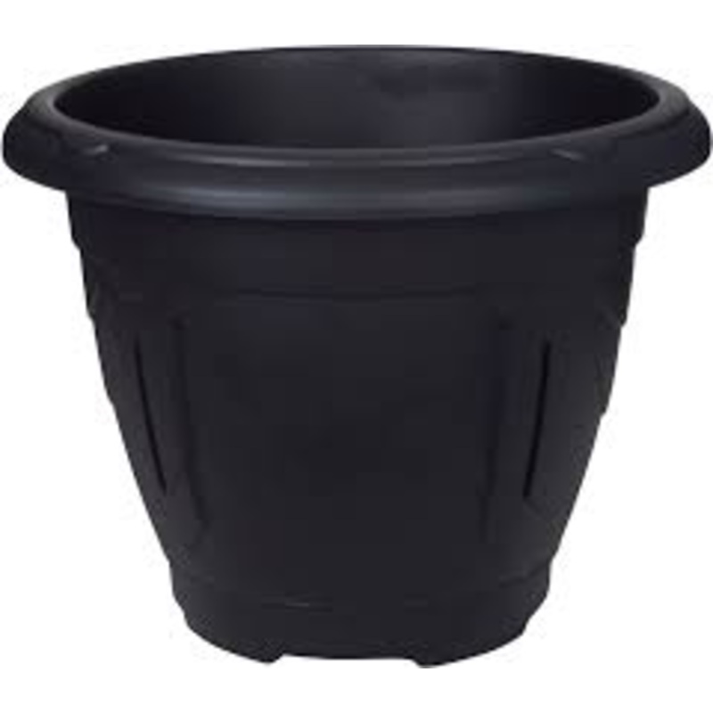 43cm Round Venetian Planter Black