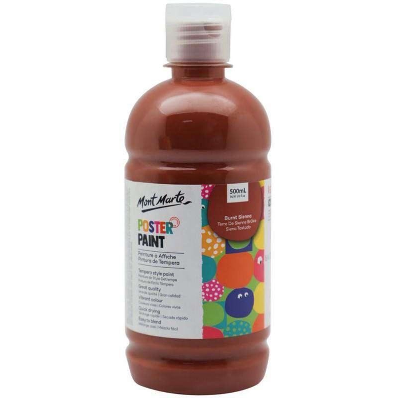 Mont Marte 500ml Poster Paint  Burnt Sienna