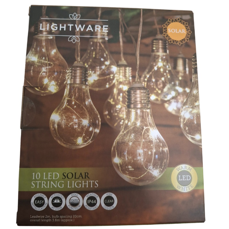 10 Light Bulb 30LED String Lights - Cool White