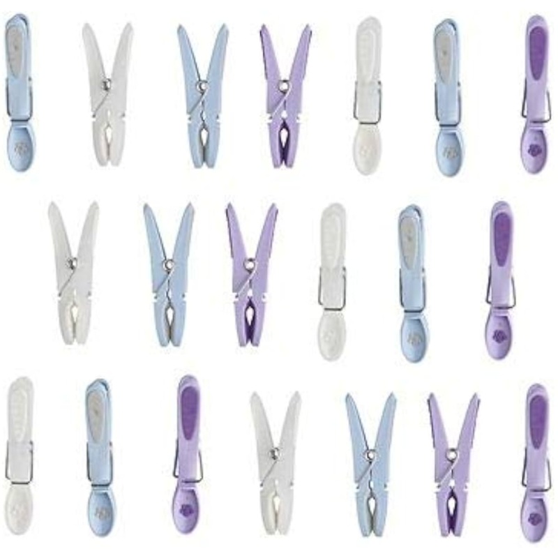12 Pack of Flower Soft Clip Pegs