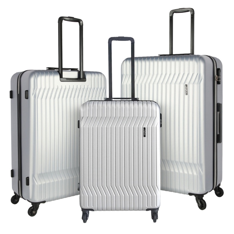 3-Piece ABS Suitcase Set (20", 24", 28")