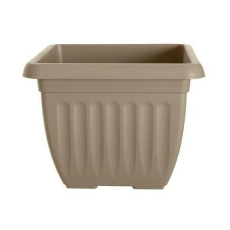 40CM Square Athens Planter  Taupe