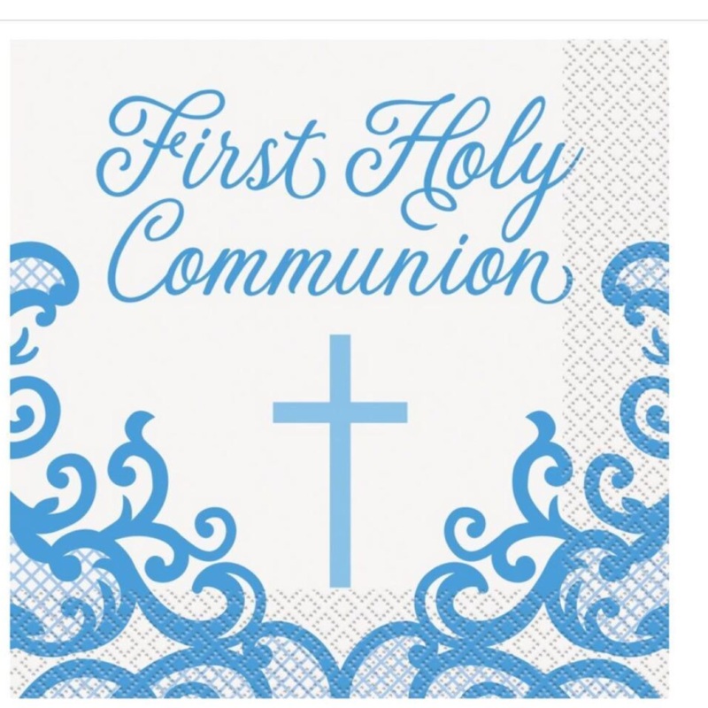 Blue Cross Communion Napkins pack of 16