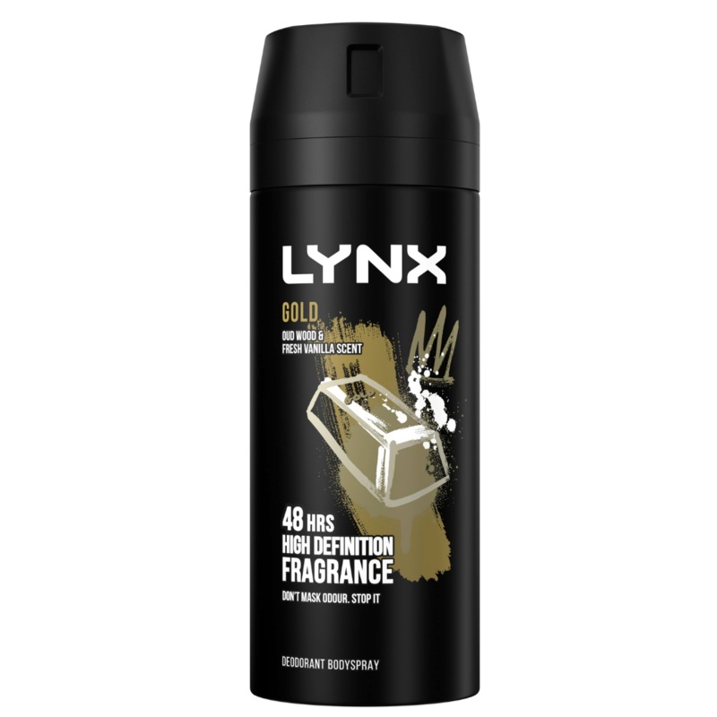 Lynx 150ml Deo Body Spray Gold Antho