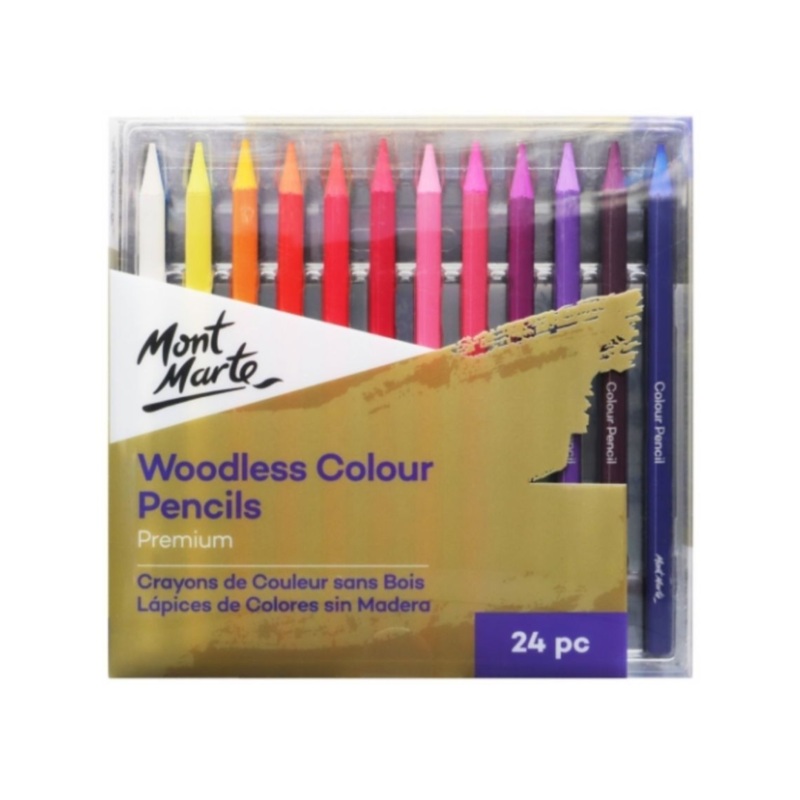 MM Woodless Colour Pencils 24PC