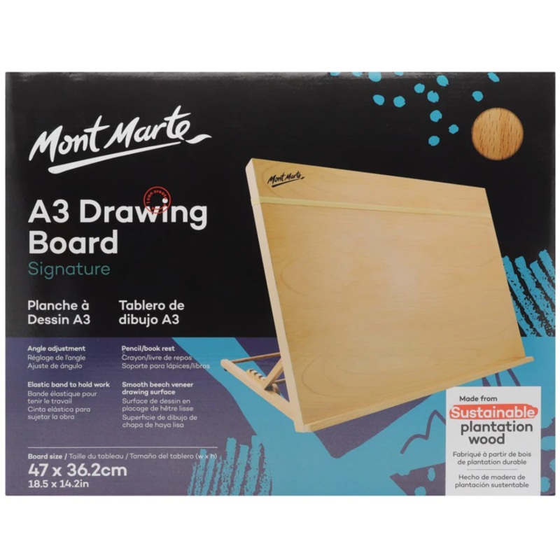 Mont Marte A3 Drawing Board with Elastic Band