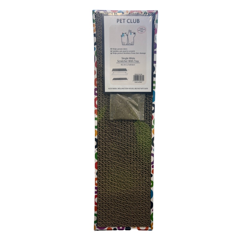 Single Wide Cat Scratcher with Tray