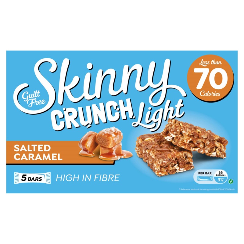 Skinny Crunch Lightly Salted Caramel Bars 5x19g