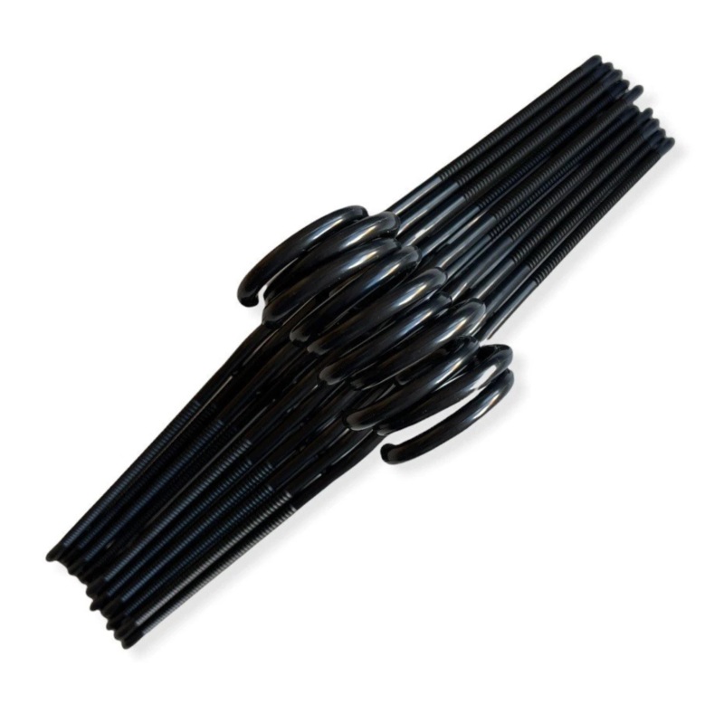 10 Black Plastic Clothes Hangers