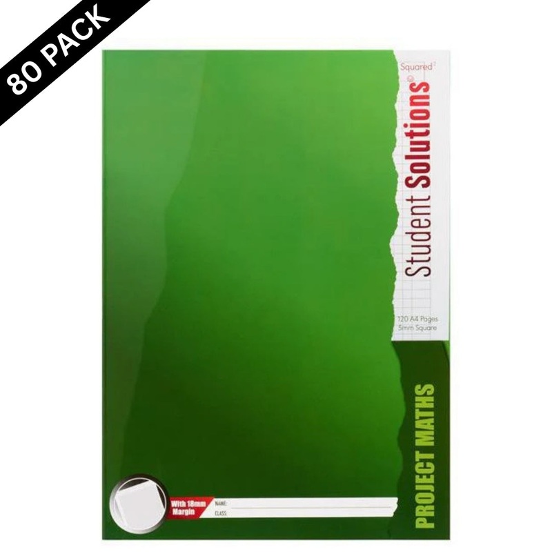 A4 Project Maths Copies Softcover 5mm Grid 120 Pages ( Box of 80 )
