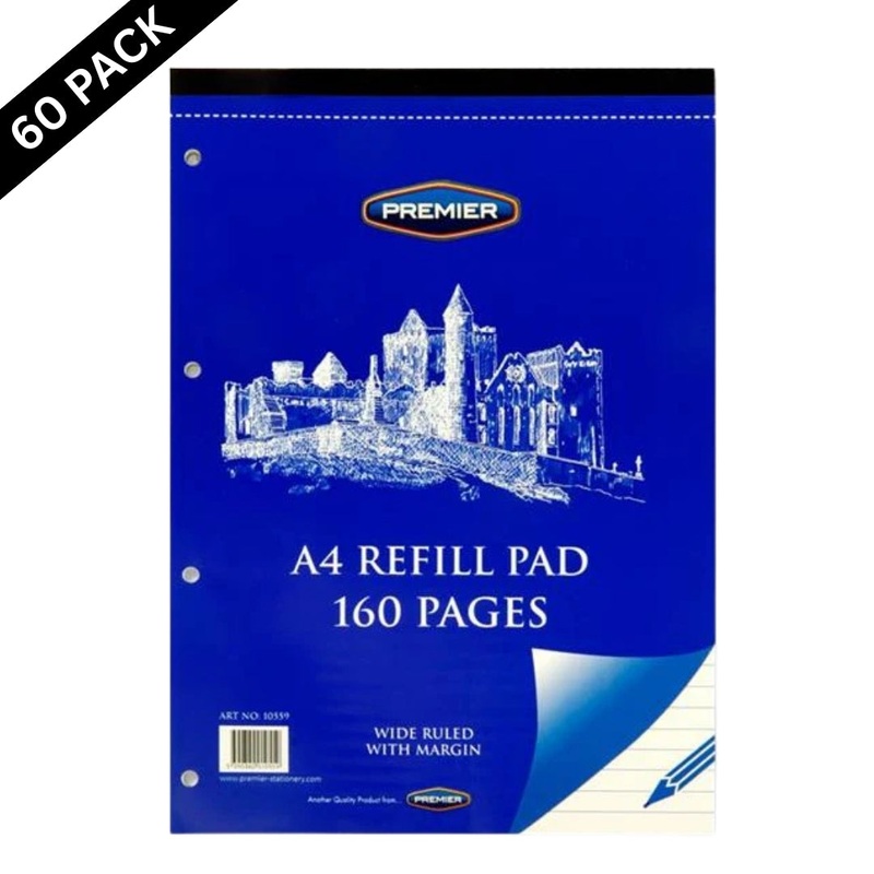 A4 Top-Bound Refill Pads 160 Pages ( Box of 60 )