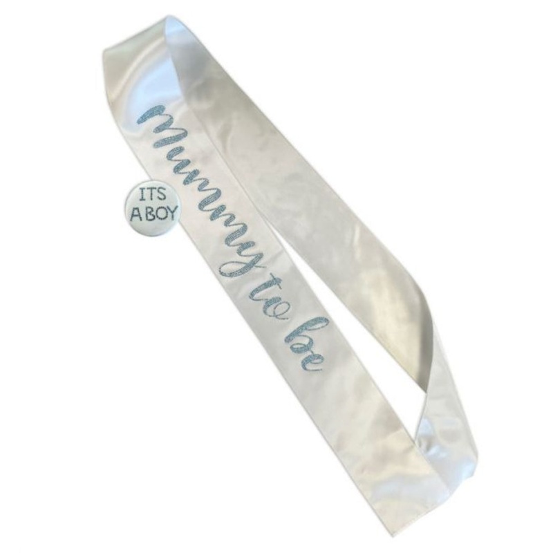 Blue Diamant Mummy to Be Sash & Badge Set