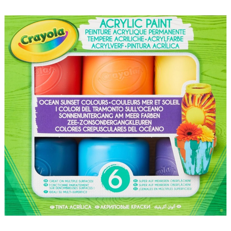 Crayola Acrylic Paint  Ocean Sunset Theme Set