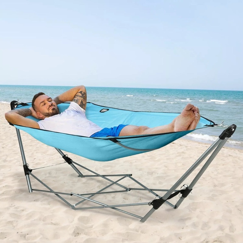 Hammock with Metal Stand and Carry Bag