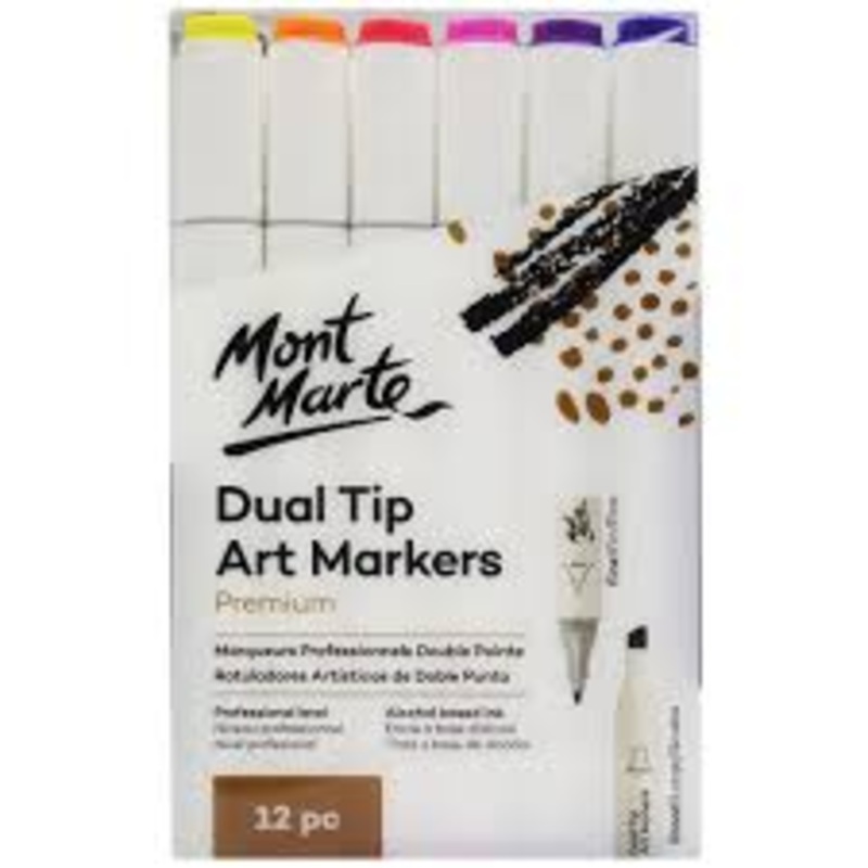 MM 12pc Dual Tip Alcohol Art Markers