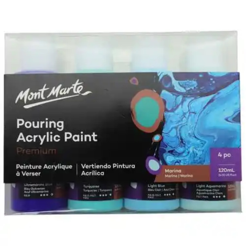 Mont Marte Pouring Acrylic Paint Set - Marina