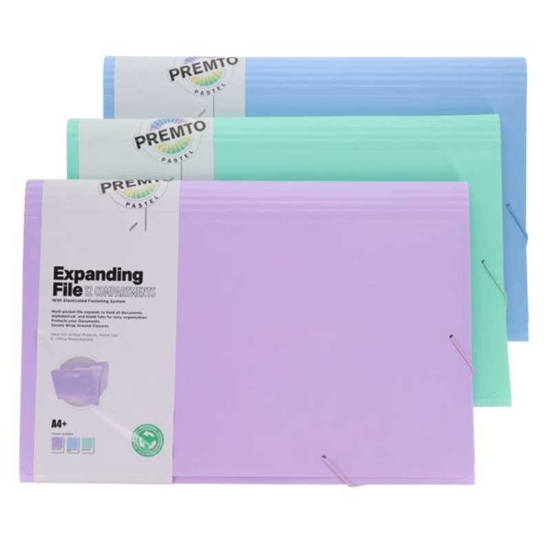 Pastel A4+ 12-Part Expanding File