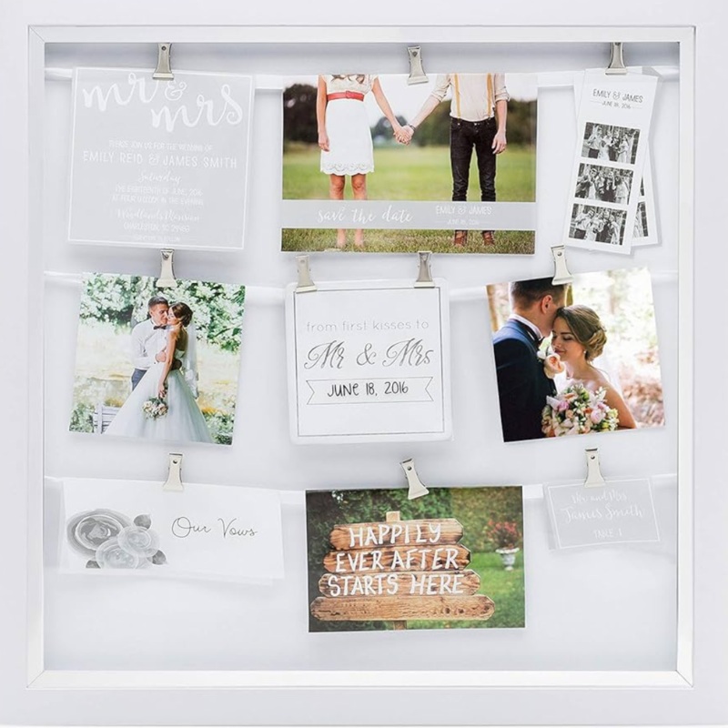 Pearhead Mr. & Mrs. Clip Collage Photo Frame