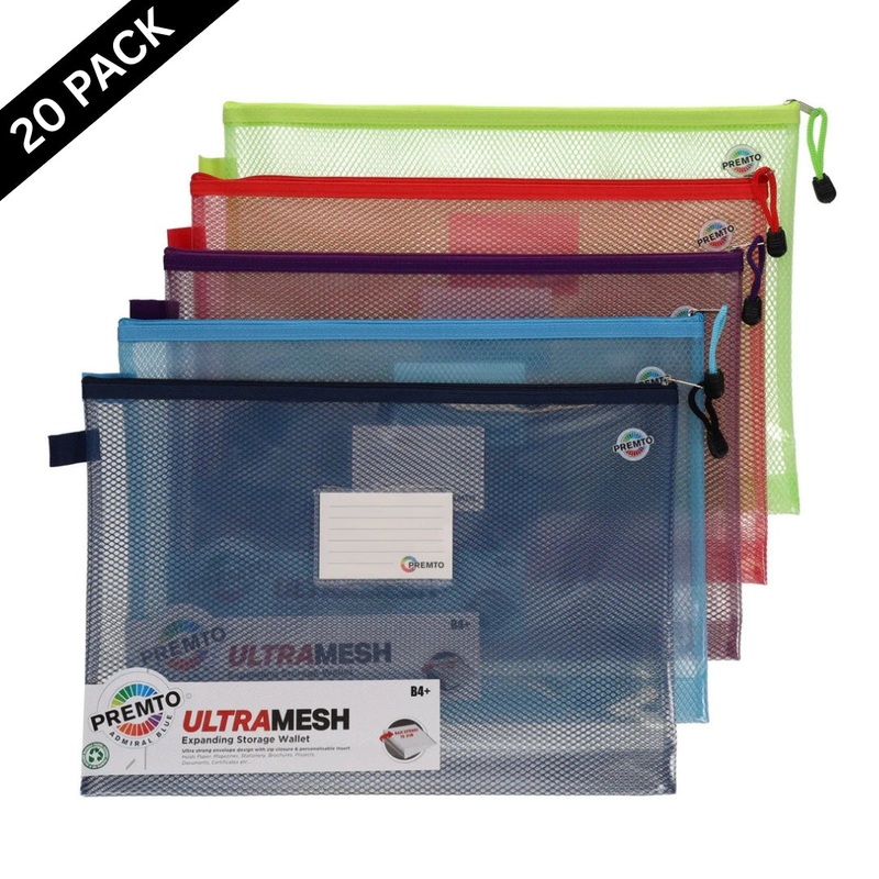 Premto B4+ Ultramesh Expanding Wallets Assorted Colours ( Box of 20 )