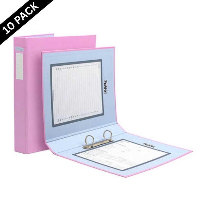 Pukka A4 Pastel Ringbinders  Pink & Blue Assorted ( Box of 10 )