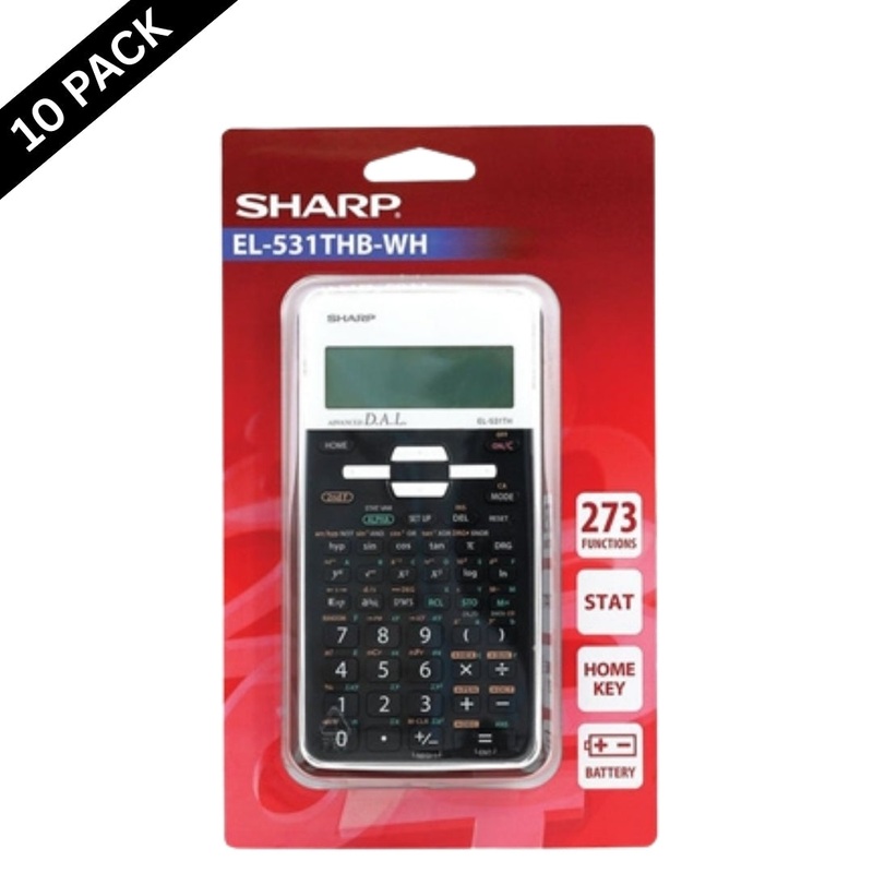 Sharp EL531T Scientific Calculator  2-Line Display ( Box of 10 )