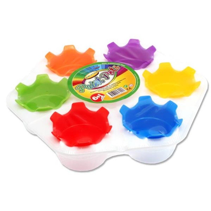 World of Colour 6 in 1 Paint Pots Palette Set