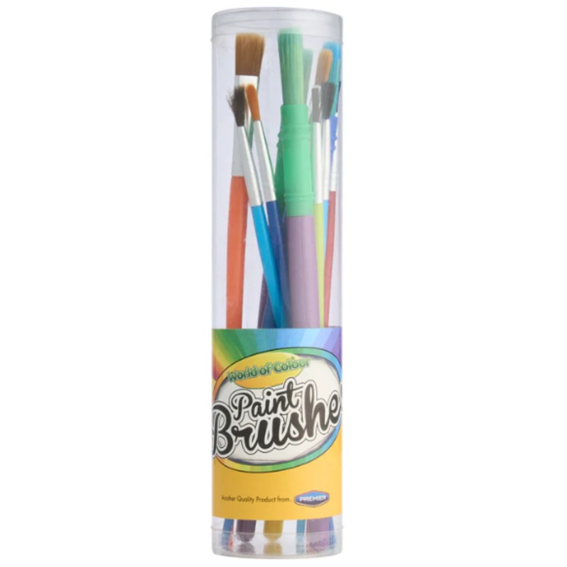 World of Colour Paint Brushes Tub of 11
