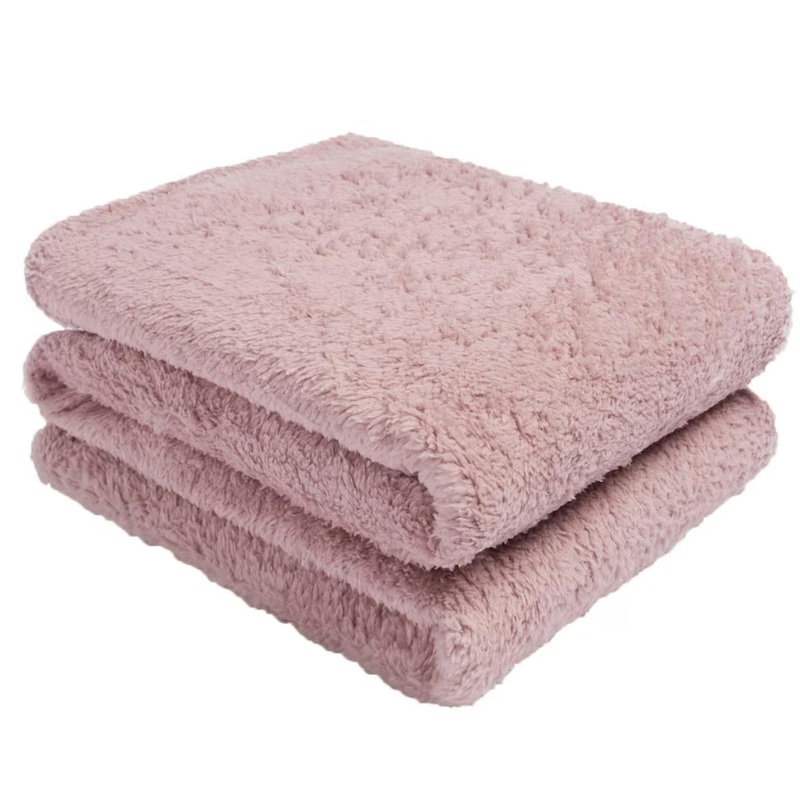 150x200cm Teddy Fleece Throw Blush